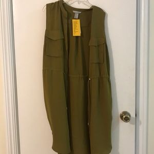 Drawstring sleeveless tunic